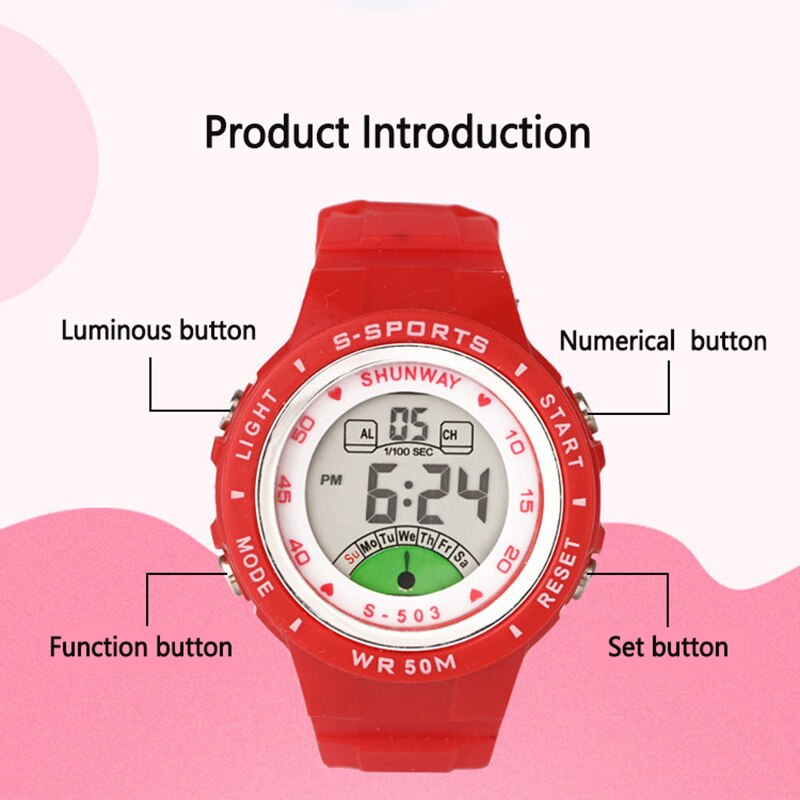 Uthai CE02 Kids Kinderen Horloge Elektronische Quartz Horloge Voor Jongen Meisje 50M Waterdicht Student Sport Horloges Kleurrijke Reloj