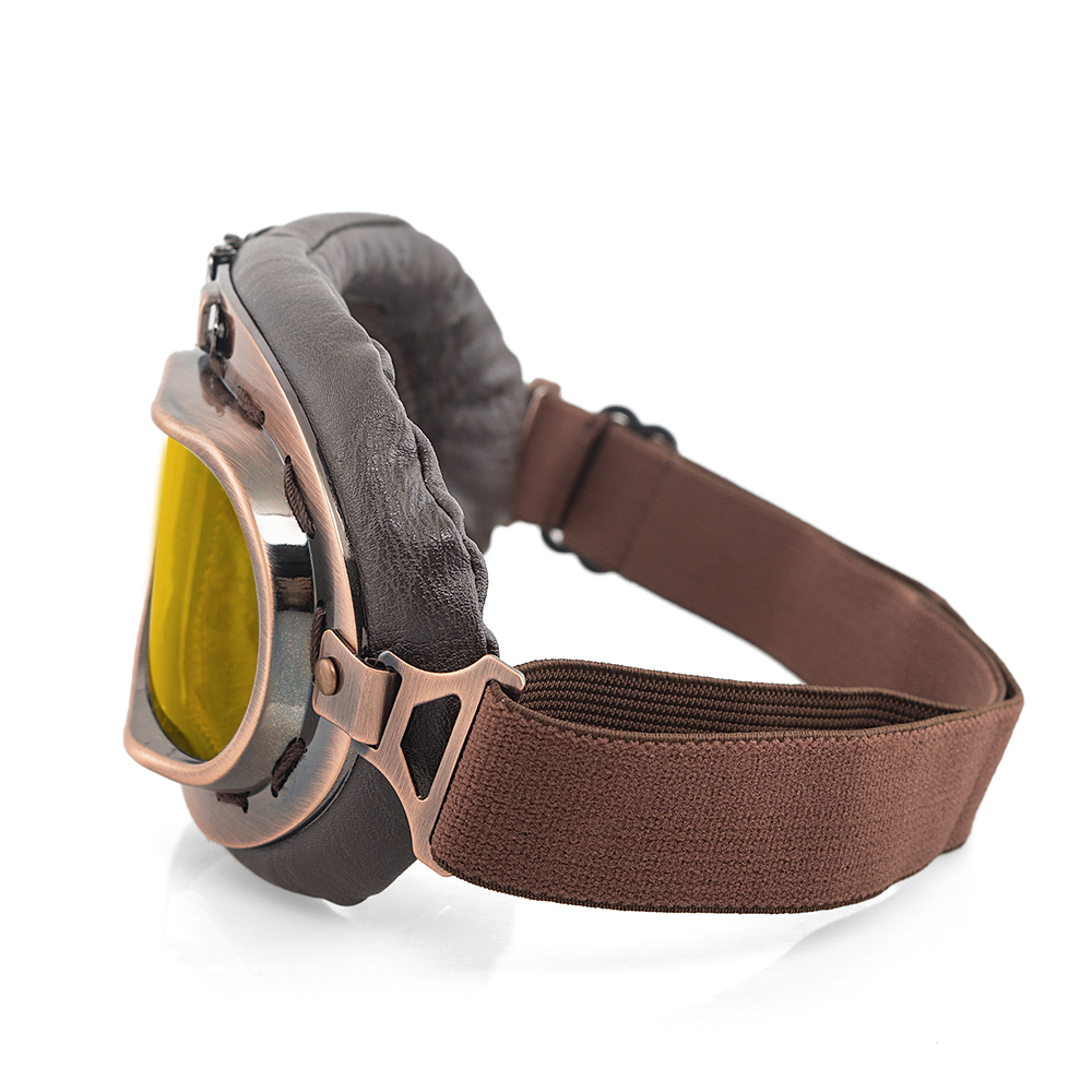 Retro Motorcycle Goggles Bril Vintage Moto Classic Goggles Voor Harley Steampunk Atv Bike Koperen Helm