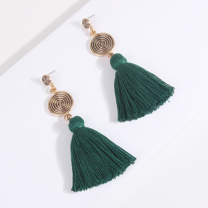 Kwastje Oorbellen Vrouwen Vintage Draad Kwastje Oorbellen Boho Bohemian Vintage Paleis Fringe Tassel Oorbellen Dangle
