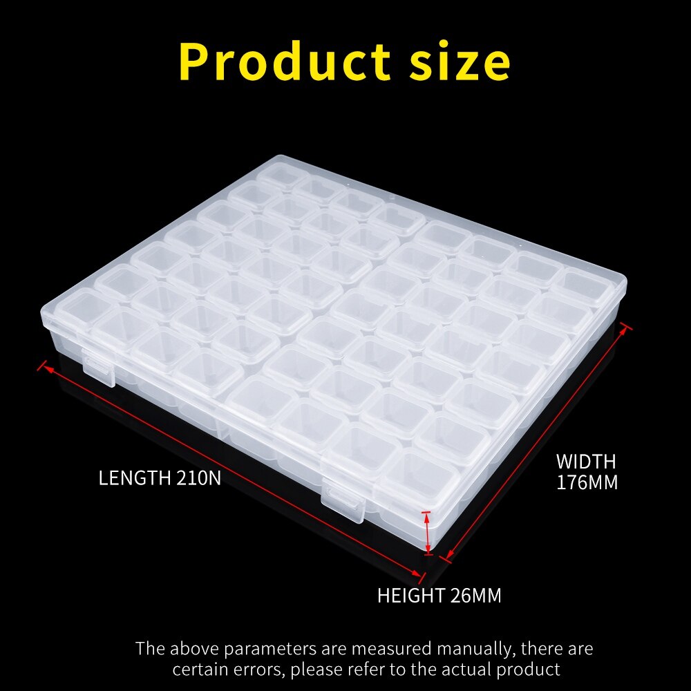 LUXIANZI boîte de rangement d'outils en plastique 29/56 grilles, boîte de rangement d'outils en plastique anti-poussière Portable bijoux perle matériel scellé organisateur de sécurité boîtier en plastique