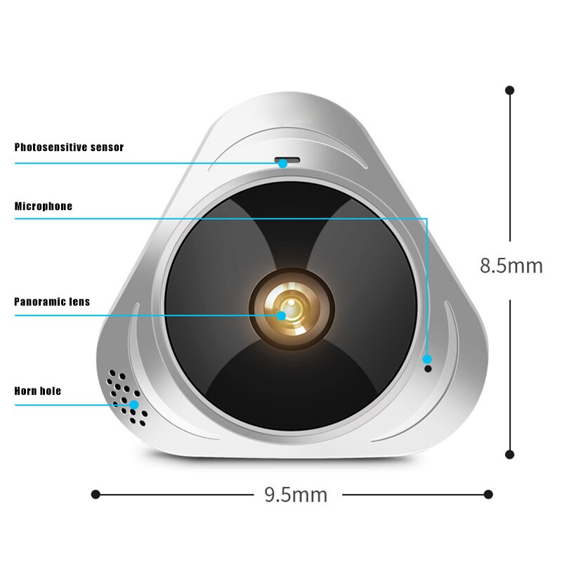 Panoramic Camera 360 Degree Rotating Smart Home HD Camera Wireless Network Camera FKU66