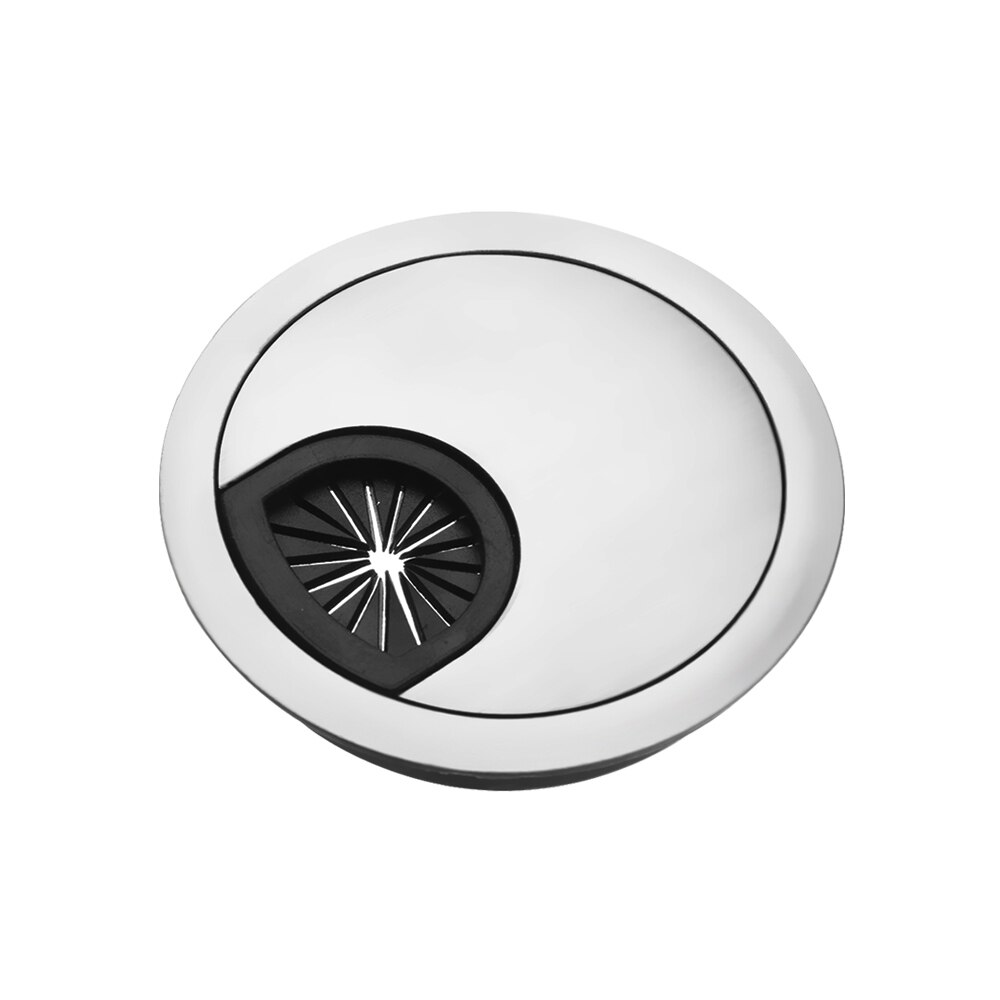 1PC Table Cable Outlet Port Zinc Alloy Desk Wire Hole Cover Computer Tidy Grommet Surface Line Box Table Cable Fastener Hardware: silver / 80mm