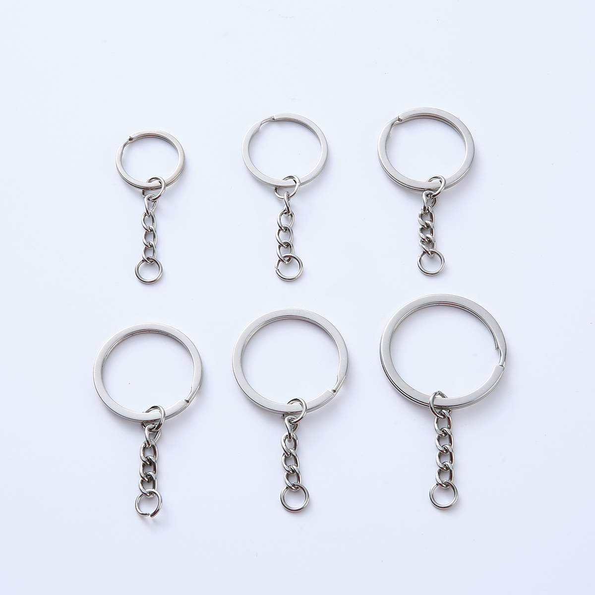10/50/100pcs Key Chain Key Ring Round Split Keyfob Keyrings With Jump Ring For Keychain Pendants DIY Jewelry Making Accessories