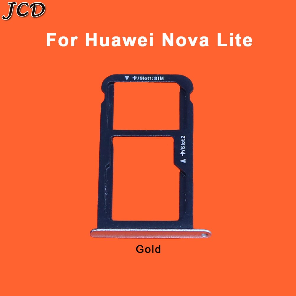 JCD Für Huawei Nova Lite SIM Karte Tablett Halfter Karte Slot Adapter Für Huawei Nova Ersatz Reparatur Ersatzteile: Nova Lite-Gold