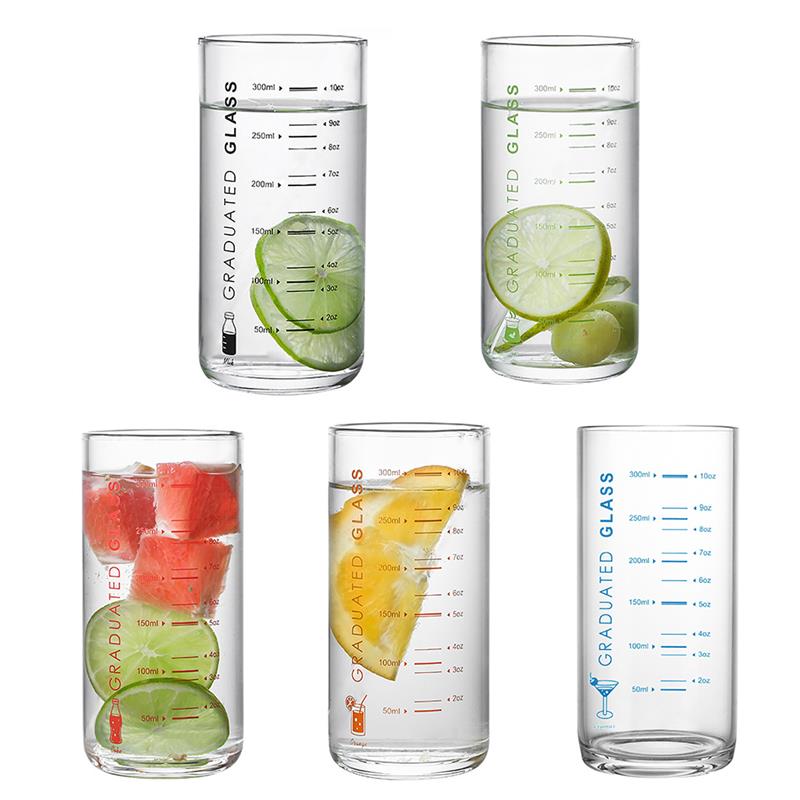 11.16 Oz Transparante Cup Hittebestendig Drinkglas Multi-Gebruik Water Glas Longdrinkglas Met Meting Drinken Gebruiksvoorwerpen
