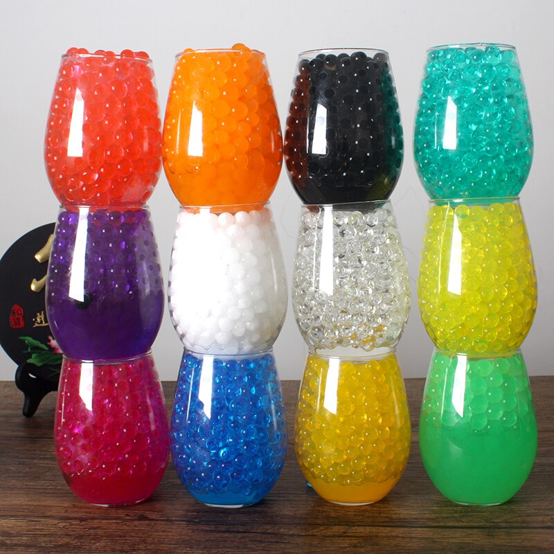 lowers Crystal Soil Water Beads Hydrogel Gel Polymer Seeds Flow Mud Grow Water Ball Beads Growing Bulbs Children Toy Ball