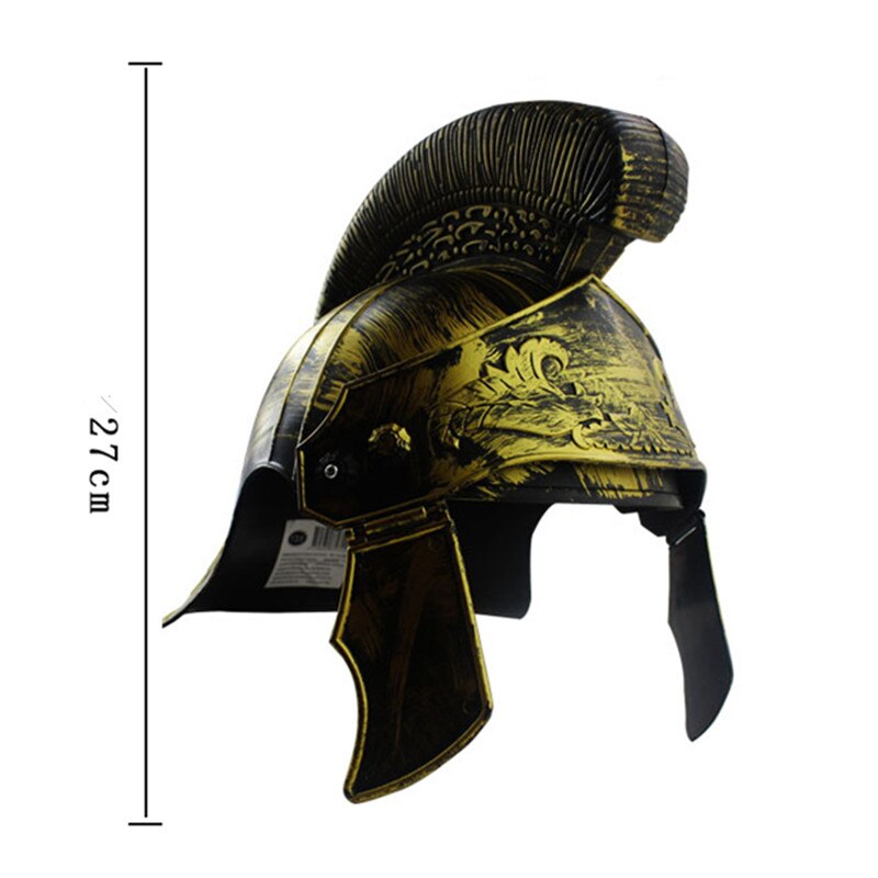 Plastic Helmet Rome Hat Ancient Roman Soldier Cosplay Dynasty Hats For Children Adults Medieval Warrior Headwear