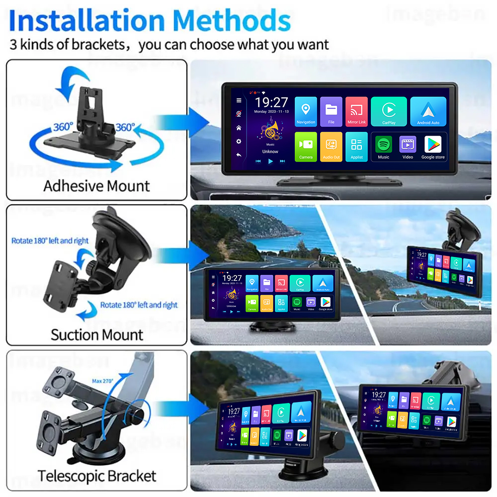 Imagebon Auto DVR Soorten Houder Mount DV GPS Navigatie Camera Beugel Basis Draaibare Auto Accessoires