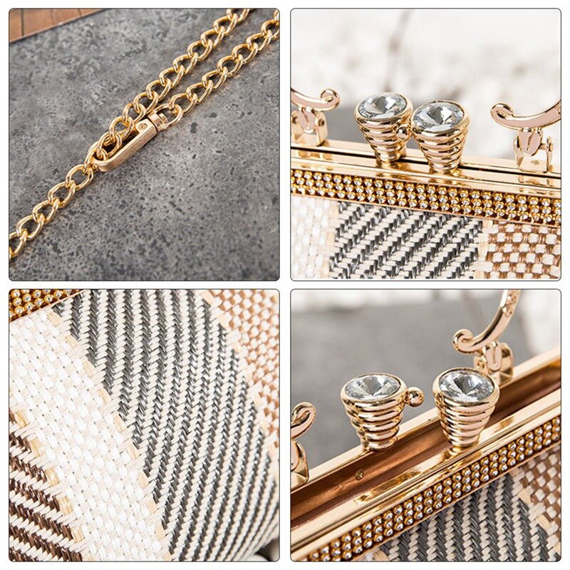 Auau-Vintage Mode Kus Lock Shell Tassen Vrouwen Tas Keten Schoudertas Crossbody Tas Vrouwen Handtas