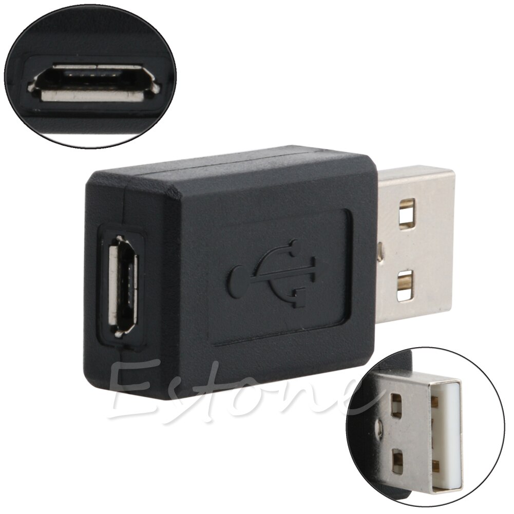 Usb 2.0 A Male Naar Micro Usb B 5 Pin Female Adapter Converter Connector: Default Title