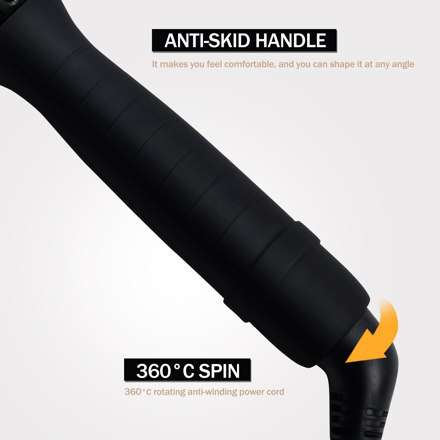 Hair Curling Wand Conical Curling Iron Single Tube Ceramic Pear Flower Cone LCD Curlers Electric Hair Curler Styling Tools