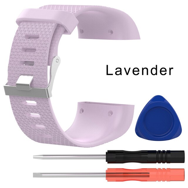 Inteligentne akcesoria do paska Fitbit Surge wymienna opaska sportowa silikonowa bransoletka zegarek pasek do pasków Fitbit Surge Watch: Lavender / S