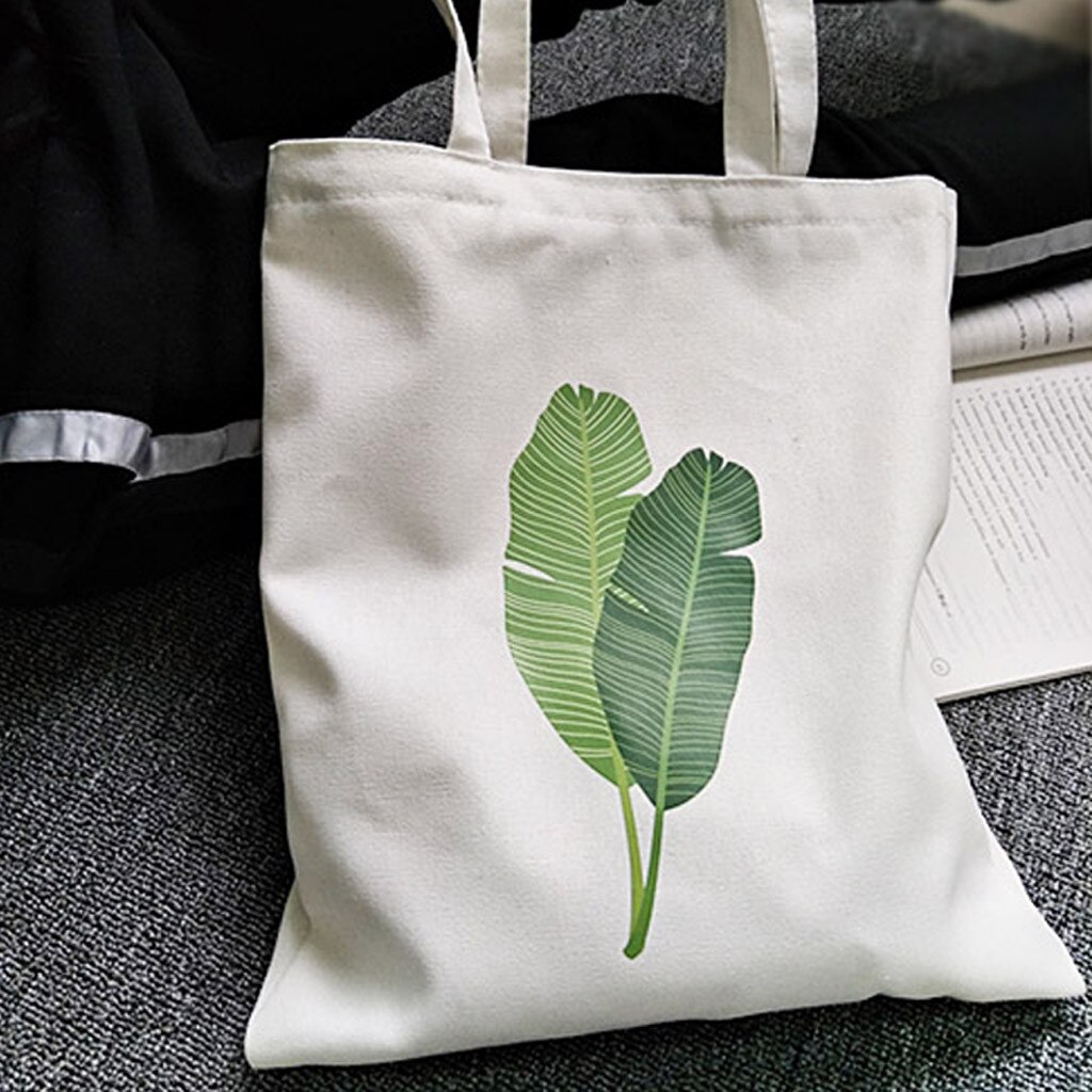 Große Kapazität Leinwand Tote Einkaufstaschen Stoff Baumwolle Tuch wiederverwendbar Einkaufstasche Frauen Strand Handtaschen Gedruckt Einkaufstaschen #3