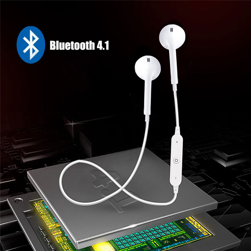 S6 Draadloze Bluetooth Headset Sport Nekband Headset 3D Stereo Ingebouwde Microfoon Ondersteunt Verschillende Smart Telefoon Programma 'S