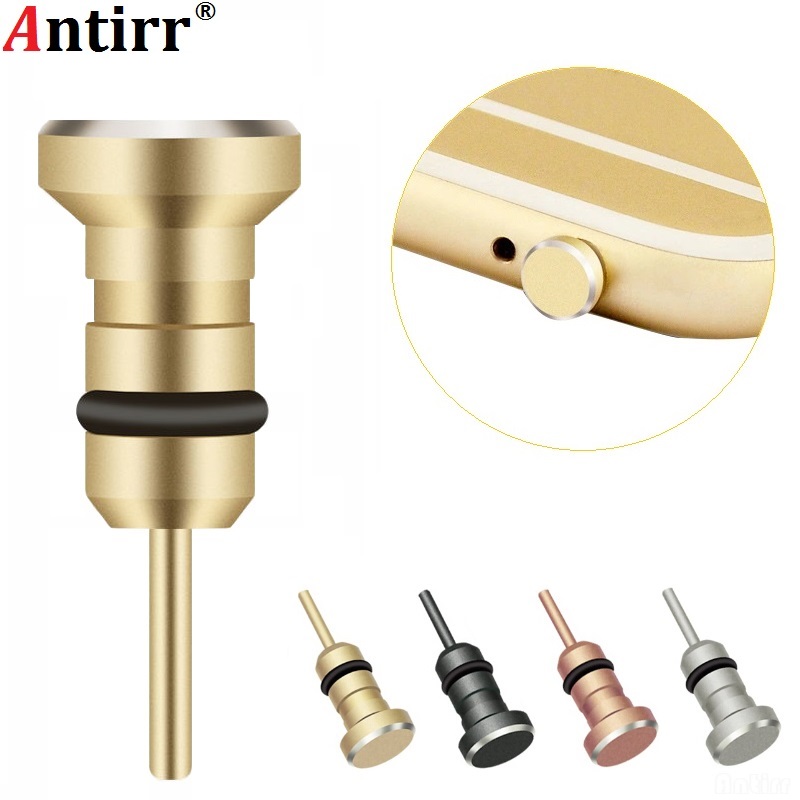 Antirr Metal 2 in 1 Phone Sim Card Tray Eject Pin Tool 3.5mm Earphone Jack Anti Dust Plug Dustproof Cap For Apple iPhone xiaomi
