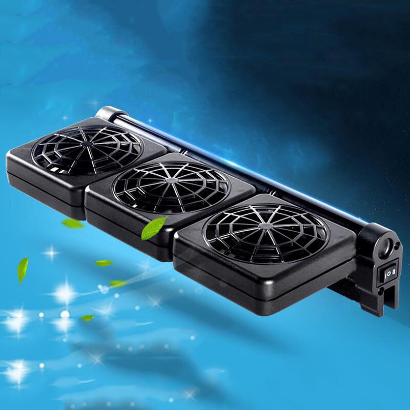 1Pcs Aquarium Aquarium Koelventilator Systeem Chiller Controle Verminderen Water Temperatuur 1/2/3/4 Fan Set koeler Aquarium Cooling Fans