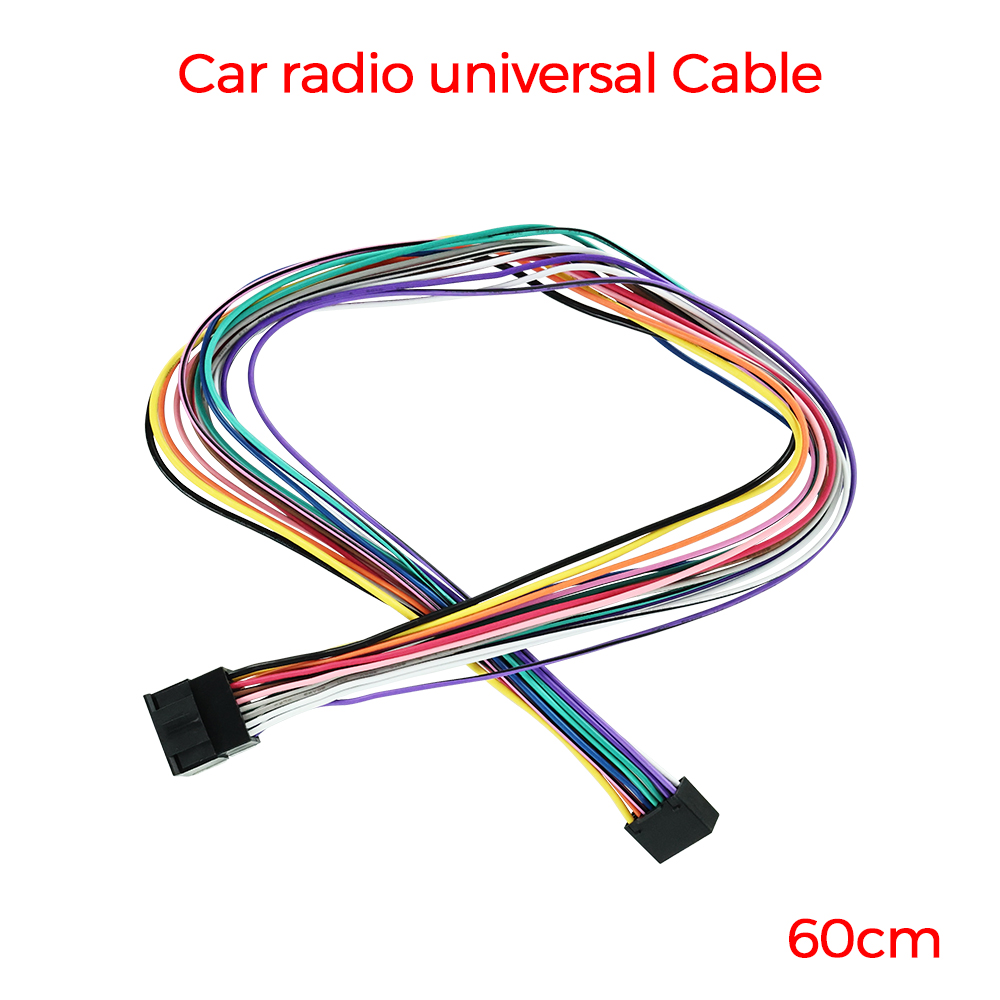 Mekede 16 -polig kabeladapter universal bilradio iso-kabelhärva förlängning 60cm för android multimediaspelare: Default Title