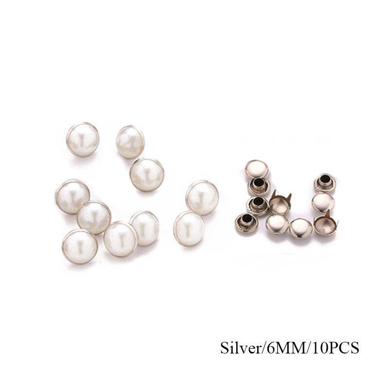 Retro gouden zilveren halve kralen kledingaccessoires parels voor knutselwerkjes schoenen parels voor decoratie kledingbenodigdheden