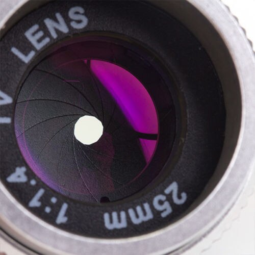 1/2 Television TV Lens/CCTV Lens For 16mm C Mount Camera 25mm F1.4 Silver