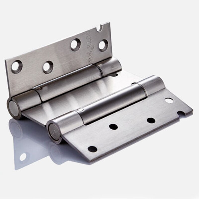 Double Open Door Hinge Stainless Steel Spring Auto Closing Fold Hinges Two-way Open Door Bar Fence Cowboy Door Hardware