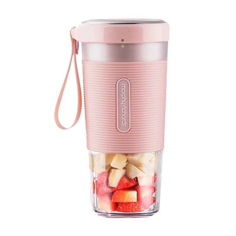 Mini Juice Maker Food Blender DC7.4V 300ml Portable Wireless Juicer Juice Milkshake Mixer 1400mAh Battery: Pink