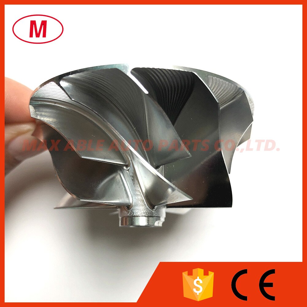 RHF5HB 46.50/59.94mm 6 + 6 ostrza turbosprężarka wirnik turbiny z kęsa/frezowanie dla VF30/VF34/VF35/VF36/VF37/VF39/VF41/VF42/VF43/VF48/VF52