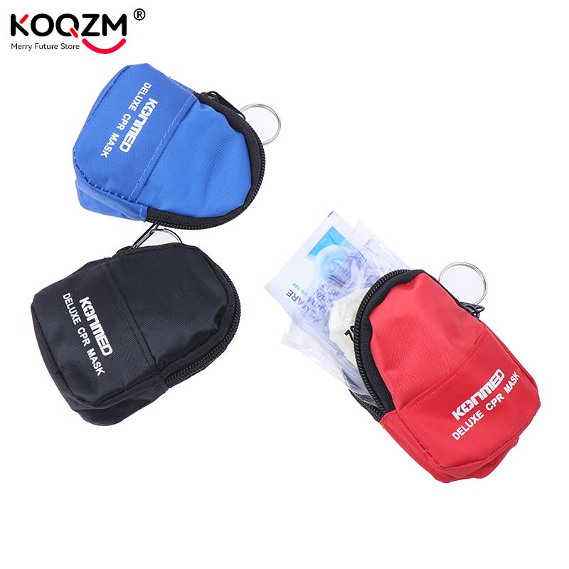 1set Disposable Portable First Aid CPR Breathing Mask Mini Emergency Bag For Car Home Picnic Camping Travelling Outdoor Rescue