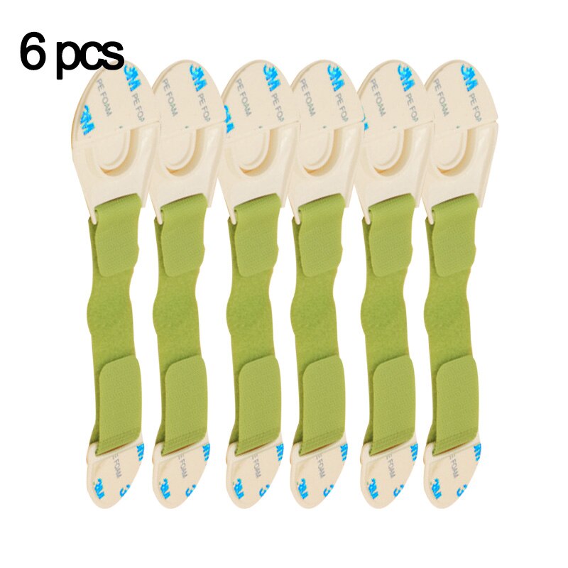 6Pcs/Lot Child Lock Protection Of Children Locking Doors For Children Safety Kids Safety Plastic Protection Safety Toilet Lock: green6p