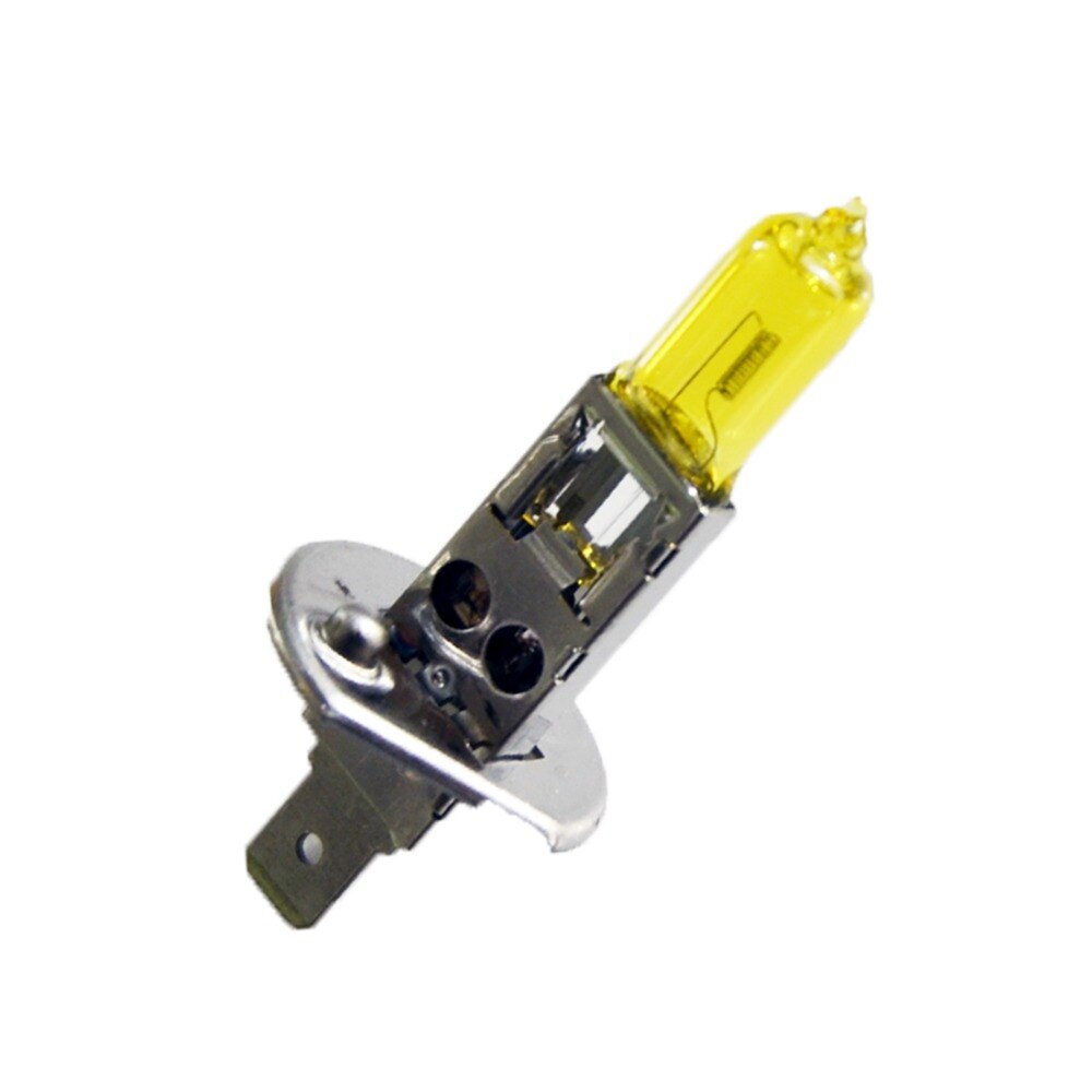 Flytop  h1 halogenlampa gul 2 st (1 par ) 12v 55w 3000k kvartsglas bilstrålkastare autoljus xenon dimljus