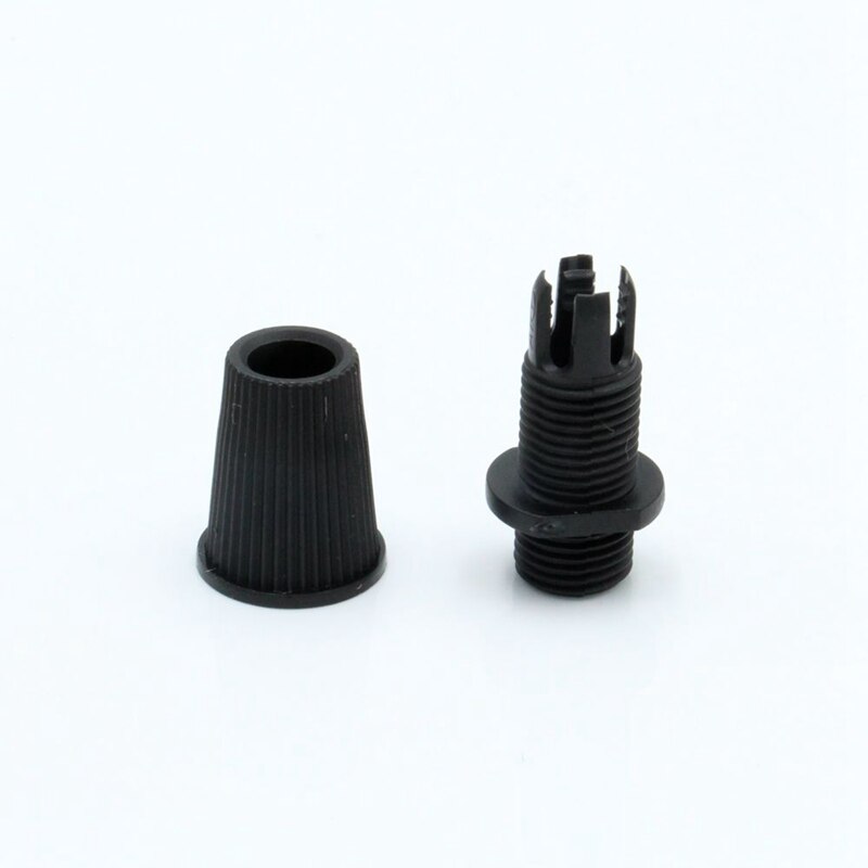 Plastic Trekontlasting Reliëfs Elektrische Draad Kabel Klemmen Mannelijke M10 Draad Cord Grips Lamp Koord Bevestiging Verlichting Accessoires: Black / 50 Pieces