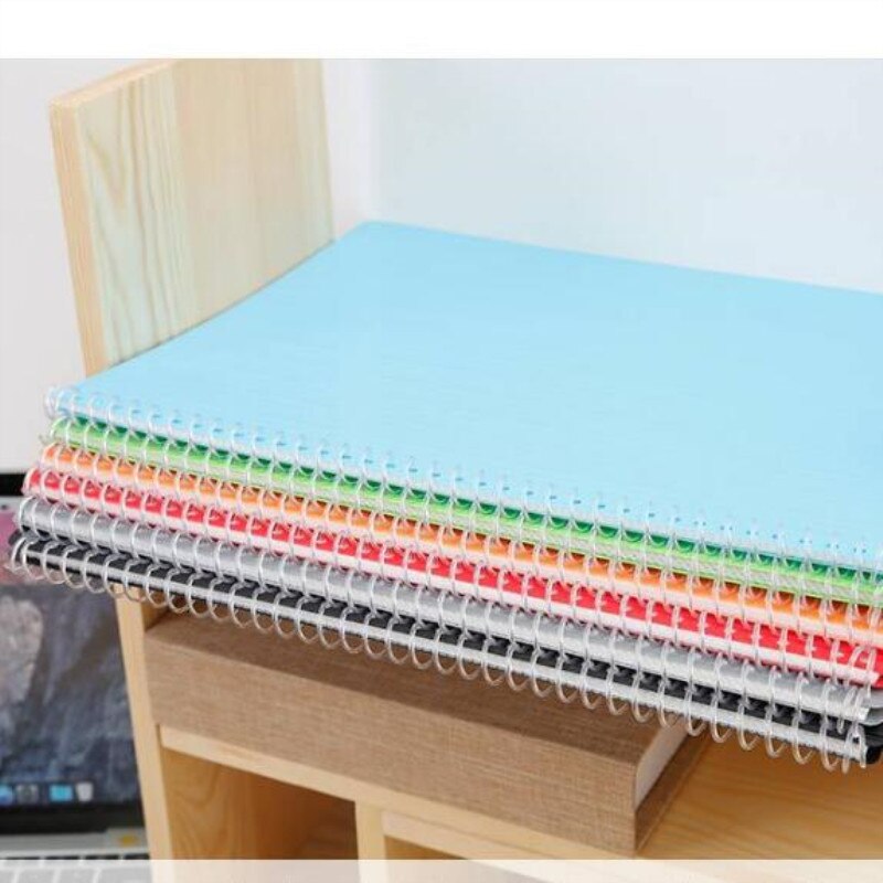 1PC A4 20/40 Pages Coil Booklet Folder 36-Holetransparent Loose-Leaf Bag Office Student Information Plastic Folder
