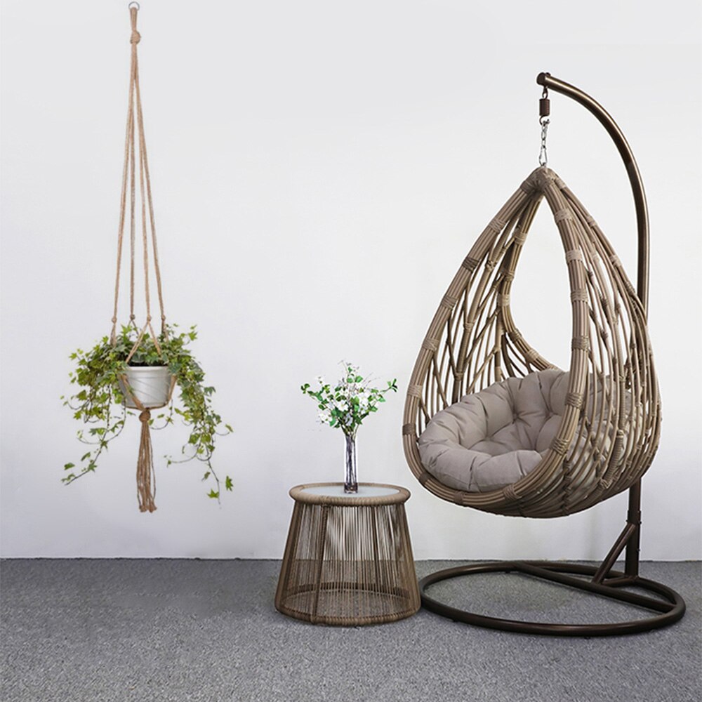 Hanging Baskets Macrame Plant Hanger Flower Pot Holder Hanger Wall Decoration Countyard Garden Jute Rope Braided Craft