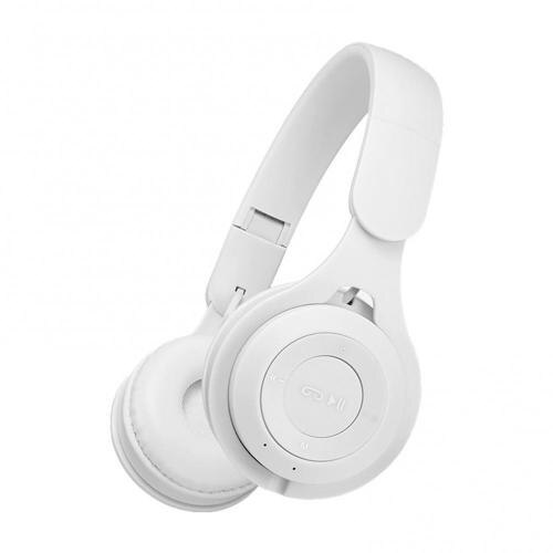 M6 Wireless Foldable Headset Macarons Heavy Bass Bluetooth Gaming Music call Sports Comfortable To Wear Headphon: white