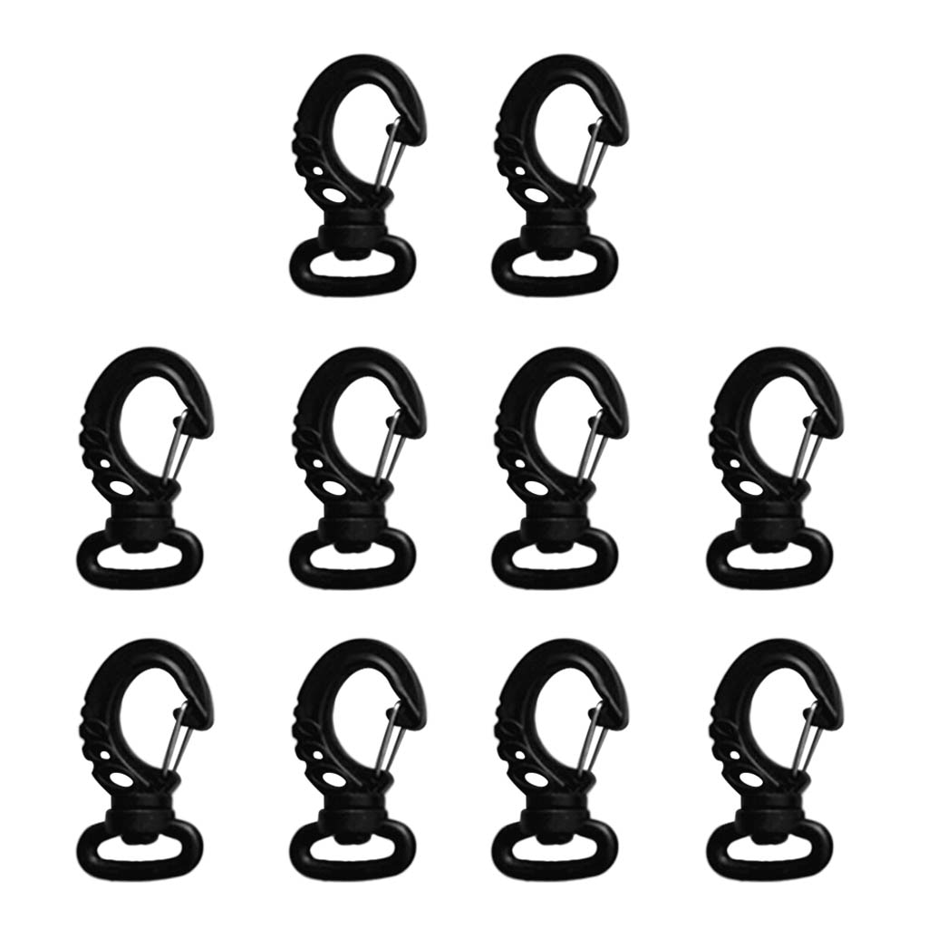 10 Pcs Scuba Diving Swivel Snap Hook Spring Clips Fits 20mm Webbing Strap Accessories