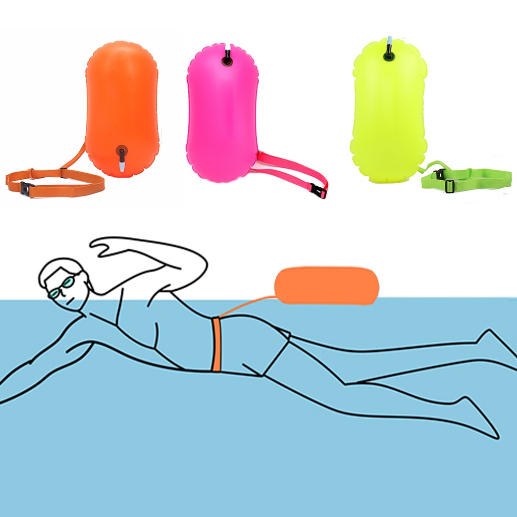 Svømningsbøje sikkerhedsflotationsanordninger flydende airbag til træningsudstyr til svømmere i åbent vand