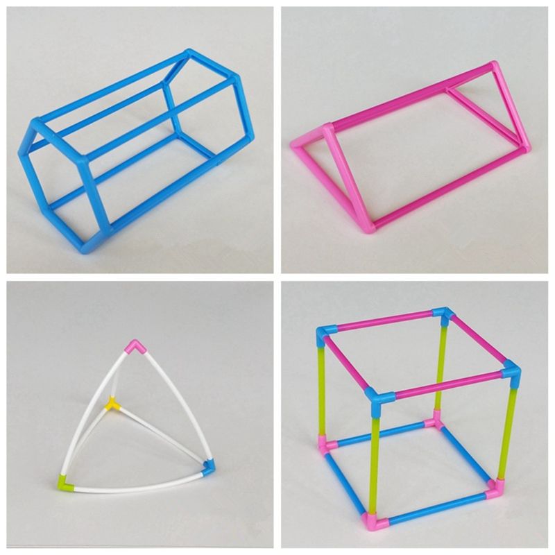 3D Geometrische Vorm Building Monteren Kit Kids Math Geometry Educatief Speelgoed