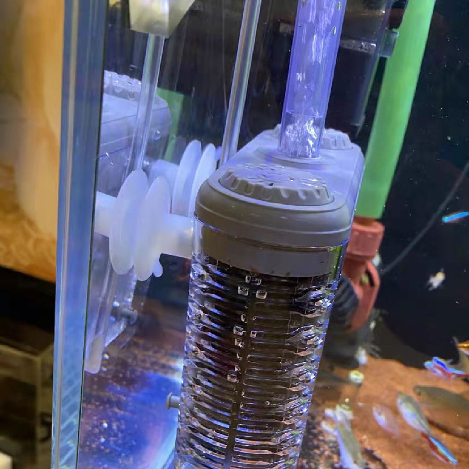 6-In-1 Fish Tank Filter Oxygenatie Aquarium Filter Multifunctionele Water Flow Verstelbare Aquarium Benodigdheden