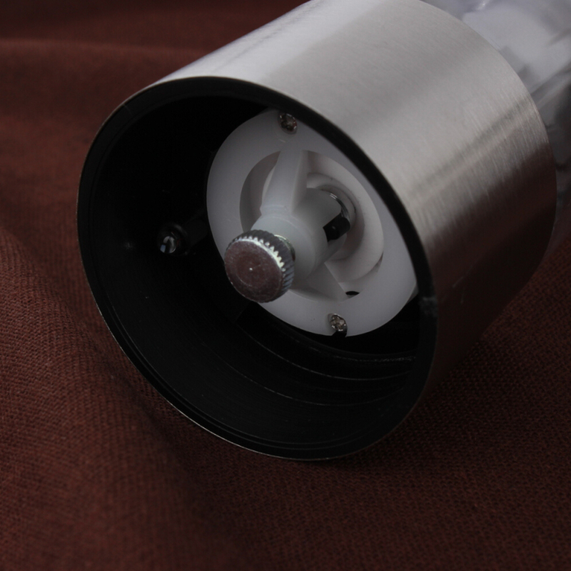 1Pcs Elektrische Pepermolen Roestvrij Staal Zout Peper Grinder Home Keuken Spice Grinder Gereedschap Met Led Licht