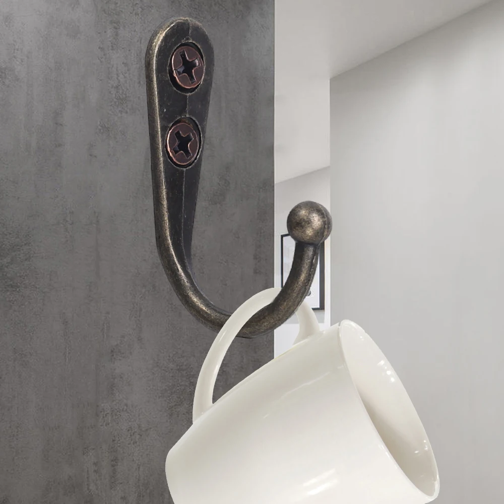 Juego de 40/1 ganchos de aleación con tornillos, gancho colgante para abrigos montado en la pared, organizador de cocina y baño, almacenamiento de llaves de ropa, soporte de estante de Metal