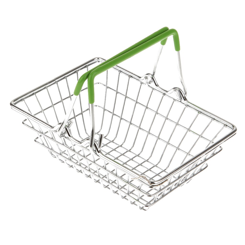 Mini Pretend Winkelen Mand Met Gekleurde Handvat-Vroege Educatief Speelgoed Voor Kids Kinderen: Green S
