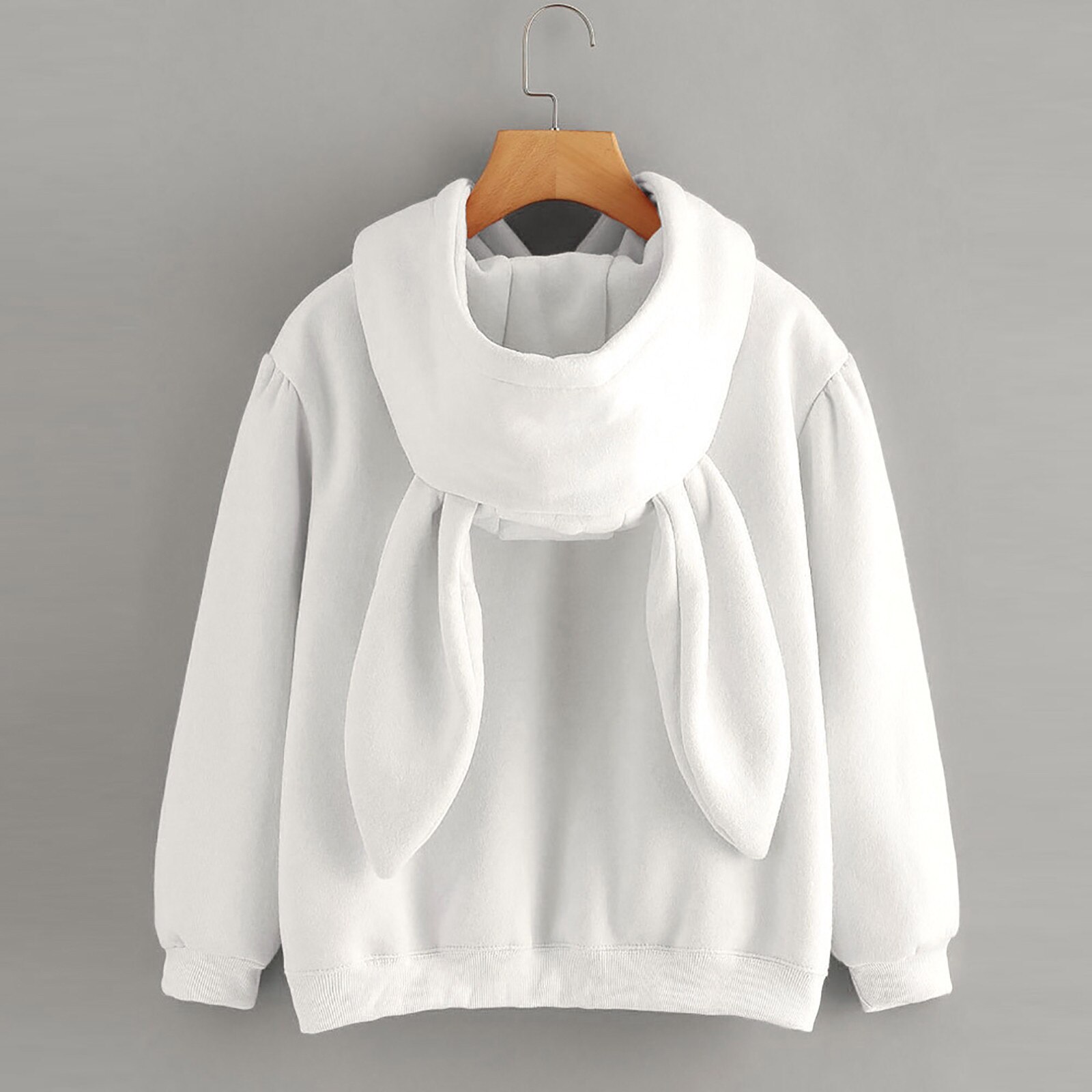 Sudadera de manga larga con capucha de conejo de dibujos animados para mujer, suéter, chaqueta, chaqueta, bonita Sudadera con capucha de conejo para mujer, Otoño e Invierno