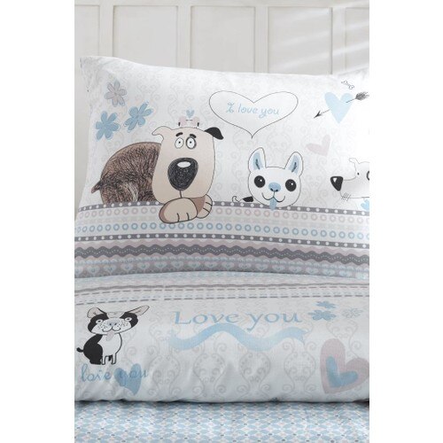 Lady Baby Sweety Honden Blauw Baby Bed Set