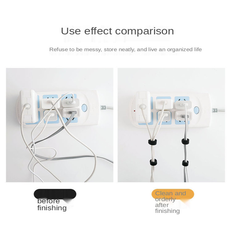 Cable Tie Cable Data Cable Charging Cable Storage Binding Belt Winding Hub Finishing Line Retainer Velcro Convenient Strap