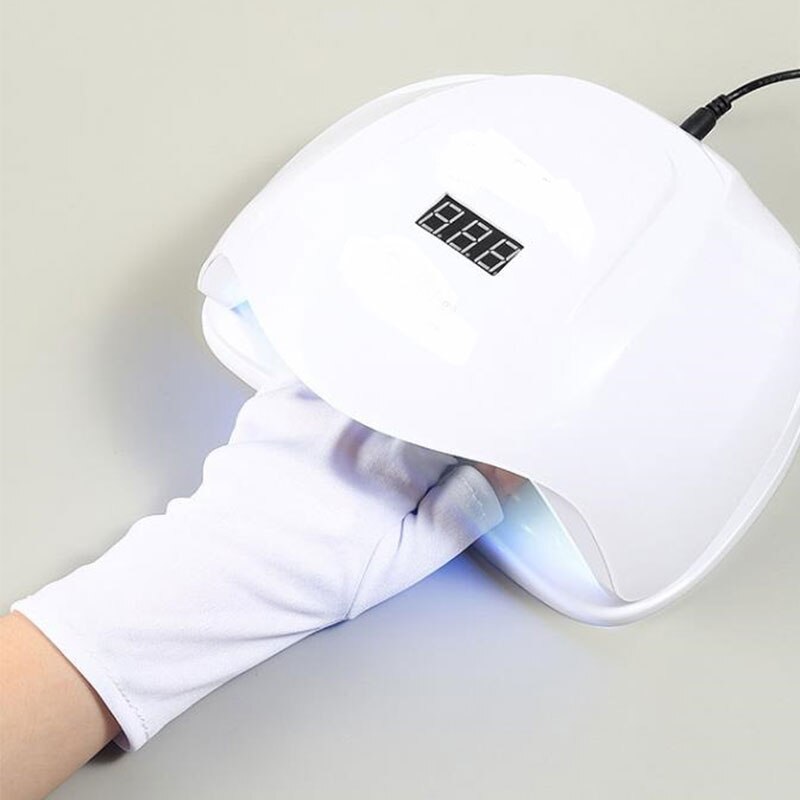 Guantes antiuv para manicura, guantes de protección UV sin dedos, herramienta de Arte de uñas, LED UV, 1 par