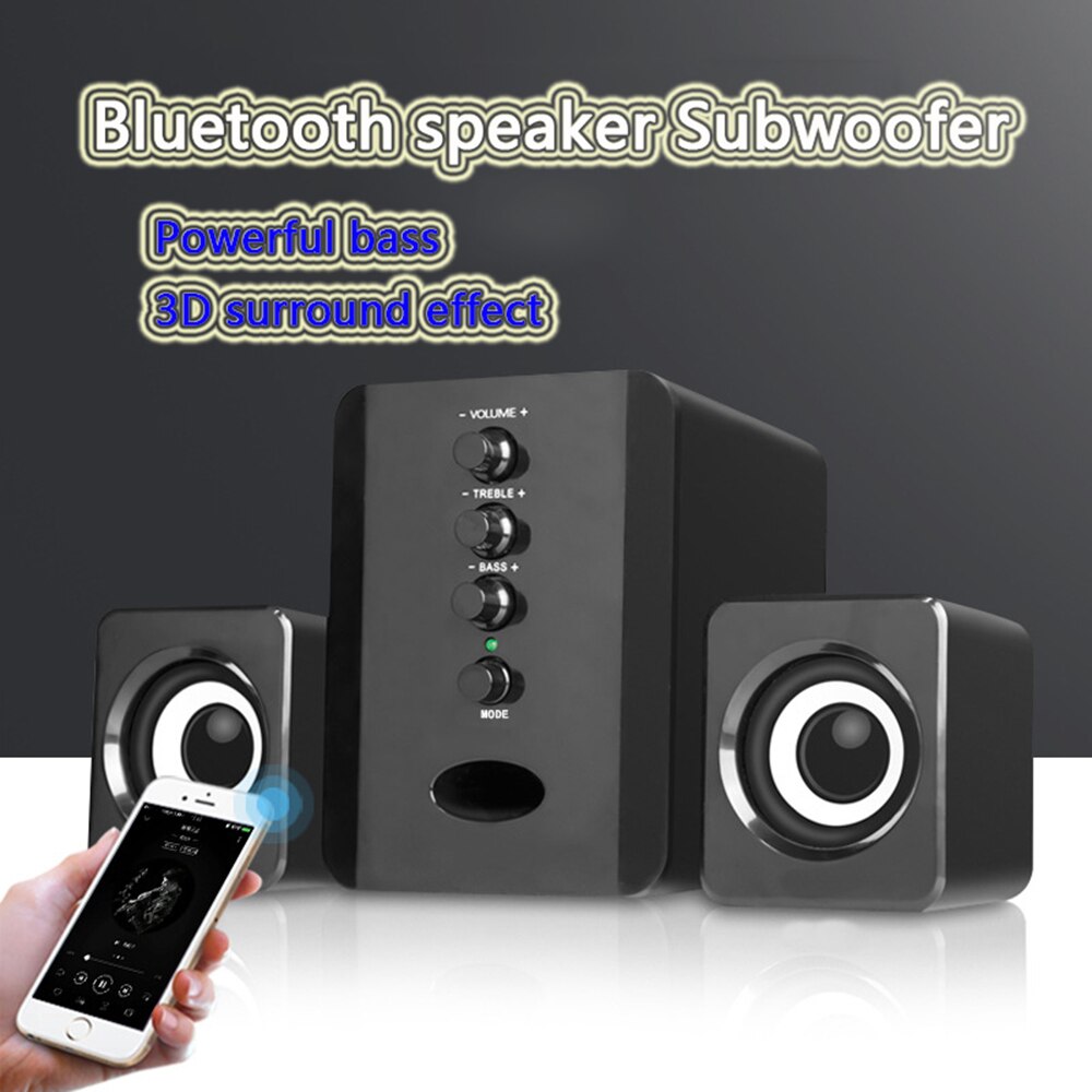 Desktop Computer Laptop Mobiele Telefoon 2.1 Speaker Subwoofer Bluetooth Speaker