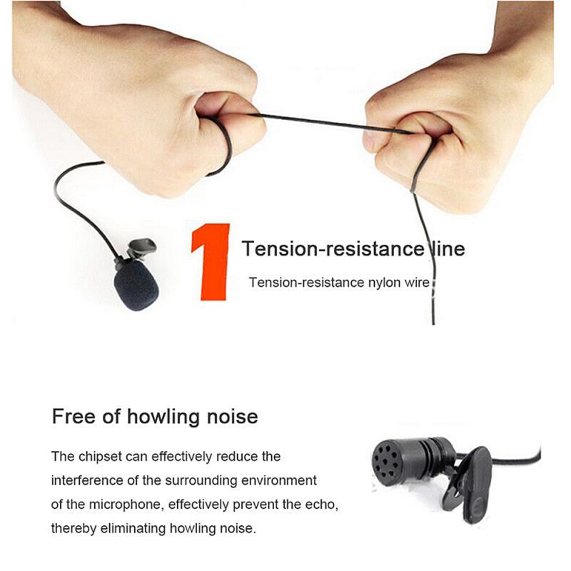 Micrófono de solapa con Clip, Mini micrófono portátil de 3,5mm para teléfono móvil, PC, grabación, Conferencia