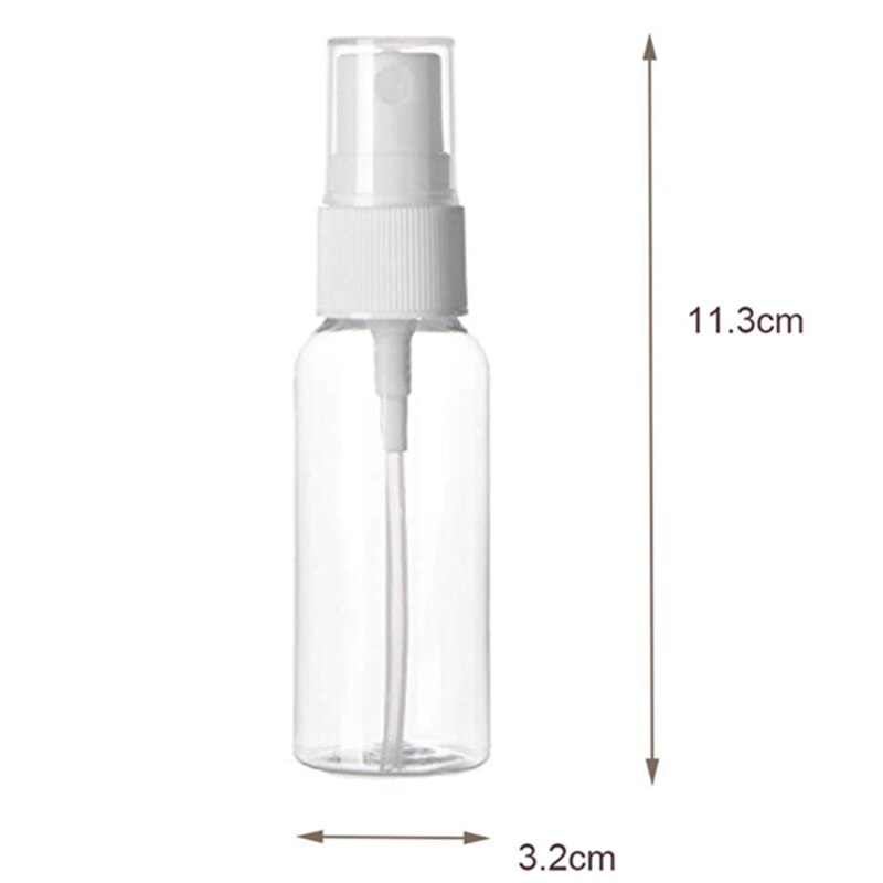 50 Stuks 50Ml Spray Flessen Plastic Lege Navulbare Verstuiver Transparant Reizen Fles