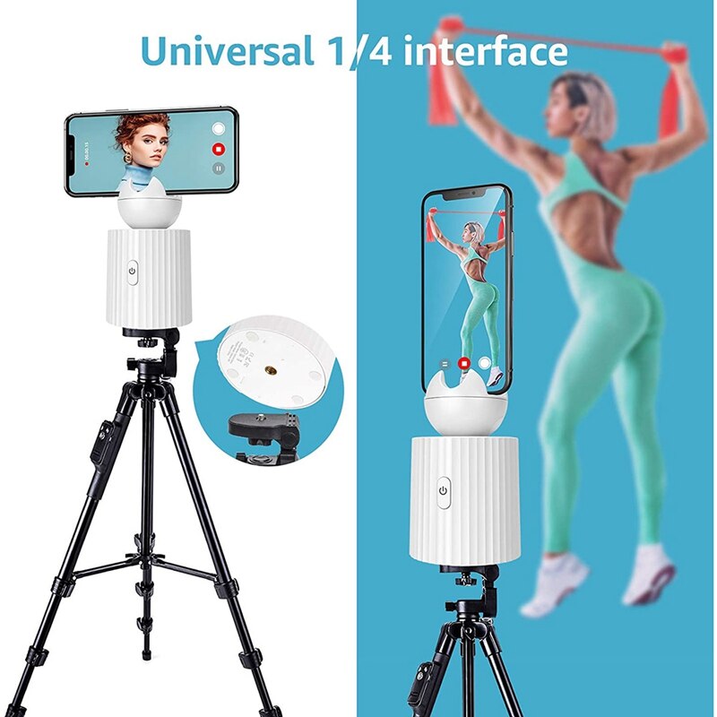 Smart Follow Camera 360 Graden Draaibare Auto Gezicht Focus Beugel Mobiele Telefoon Beugel Pan/Tilt Voor Iphone En Android