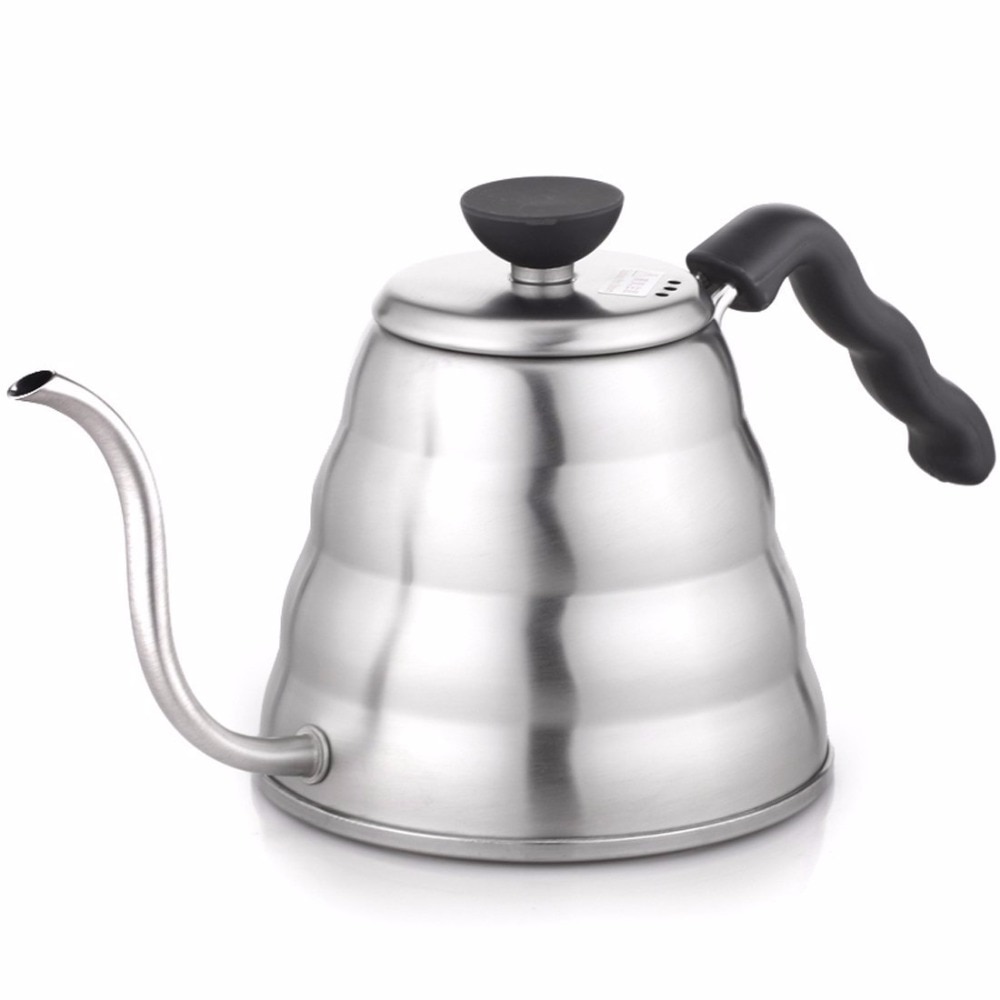 1.0/1.2 L Rvs Drip Koffie Pot Giet Over Thee Koffie Waterkoker Zwanenhals Drip Pot Maker met Lange smalle Uitloop