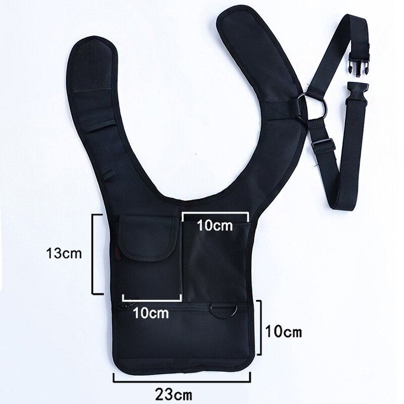 Qiaqu Oksel Strap Verborgen Schoudertas Anti-Diefstal Multi Zakken Verstelbare Security Holster Reizen Secret Service Agent Rugzak